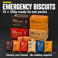 EMERGENCY BISCUITS — 12 × 120g ready-to-eat packs