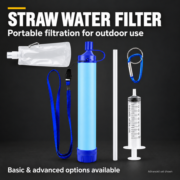 Outdoor Survival Straw Water Filter Pack