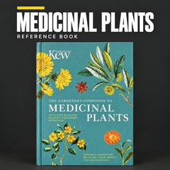Gardener’s Companion to Medicinal Plants – Book on charcoal background