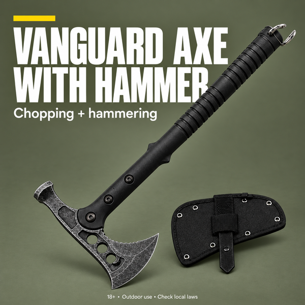 Vanguard Axe with Hammer – Field‑Ready | PrepPro