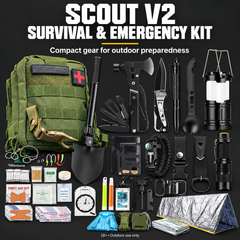 PrepPro Scout V2 Survival & Emergency Kit — charcoal product overview