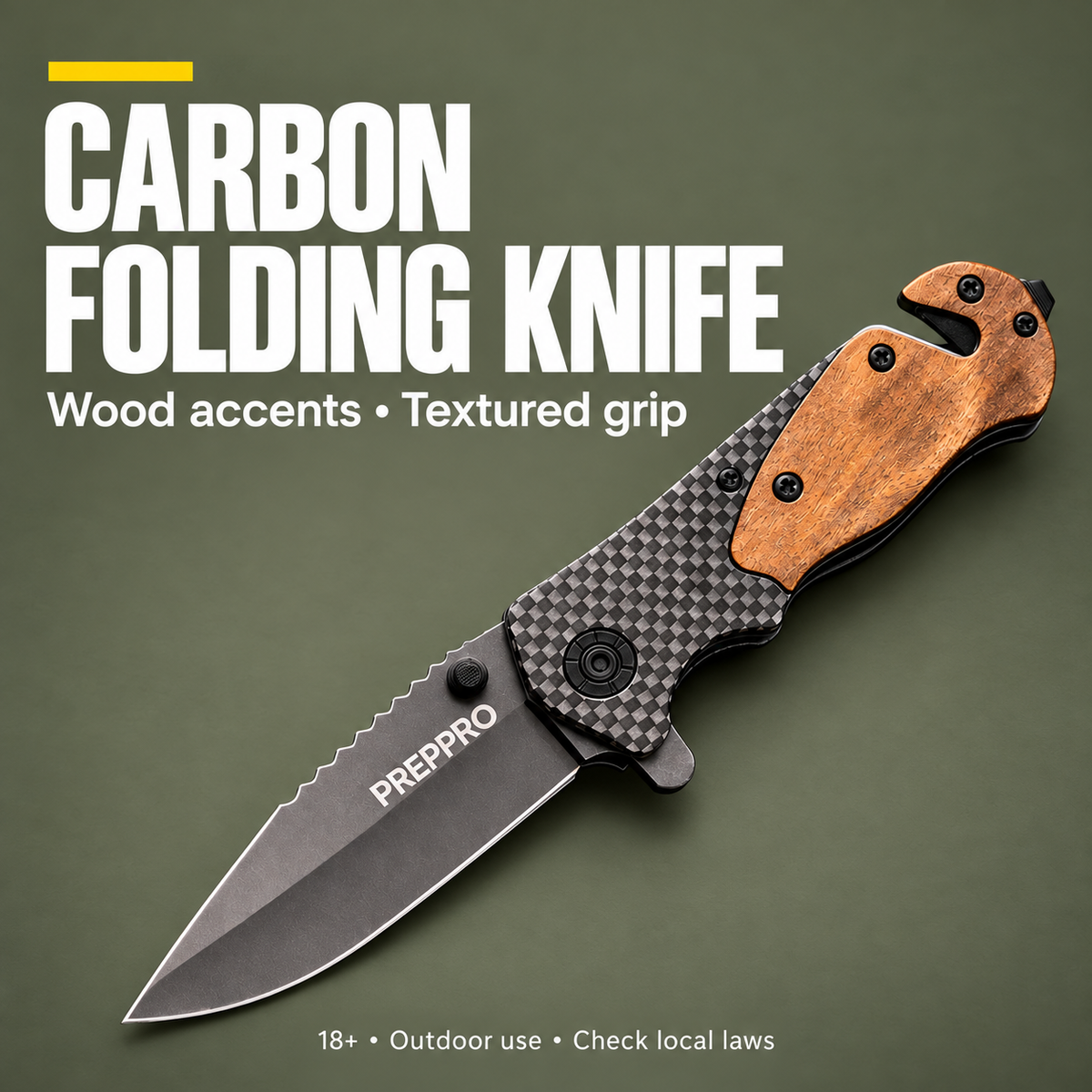 Carbon Folding Utility Knife – Strong & Versatile