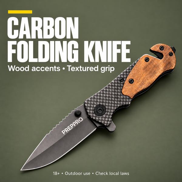 Carbon Folding Utility Knife – Strong & Versatile | PrepPro