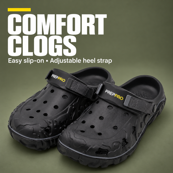 Battle Clogs – Rugged Comfort Slip‑Ons | PrepPro