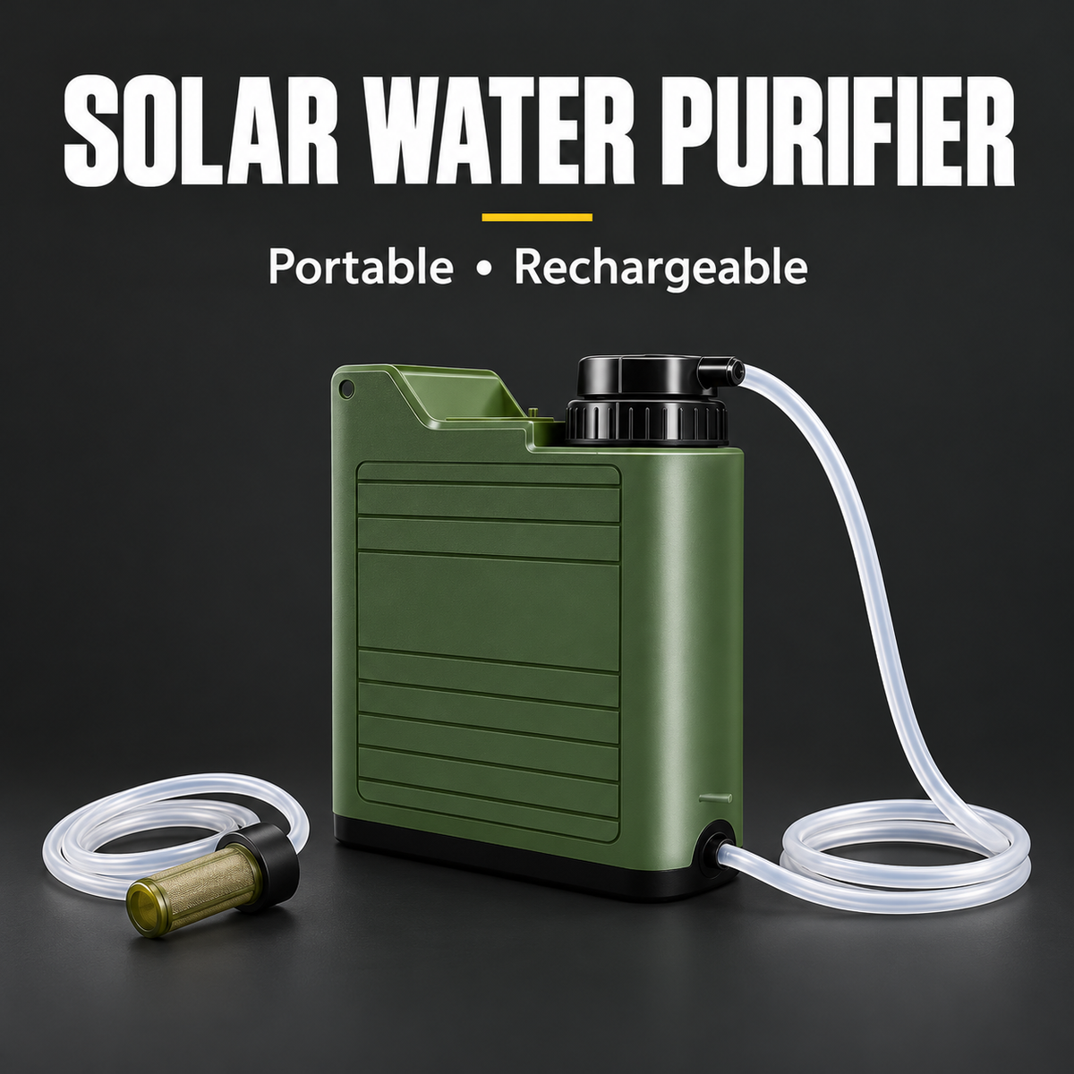 Solar‑Powered Water Purification System – Portable Clean Water