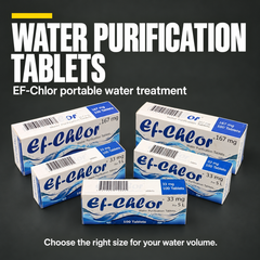 EF‑Chlor Water Purification Tablets – Portable Clean Water