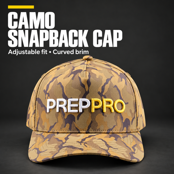 Camo Snapback Cap – Tactical Style, Adjustable Fit | PrepPro