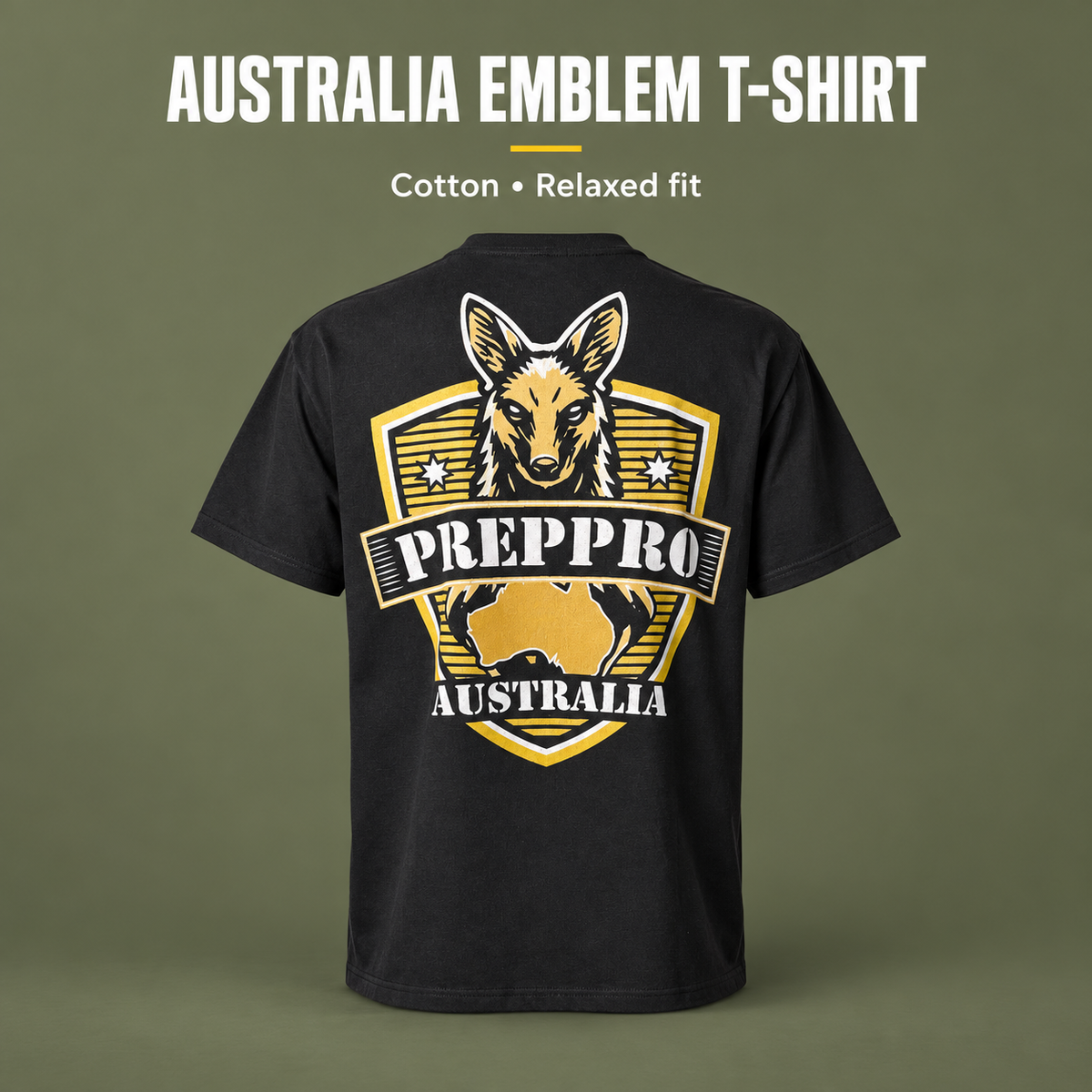 Australia Emblem T‑Shirt – Rugged Outdoor Wear — product overview