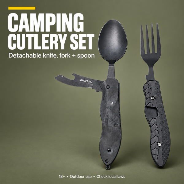 Multi‑Utensil – 3‑in‑1 Knife Fork Spoon Set | PrepPro