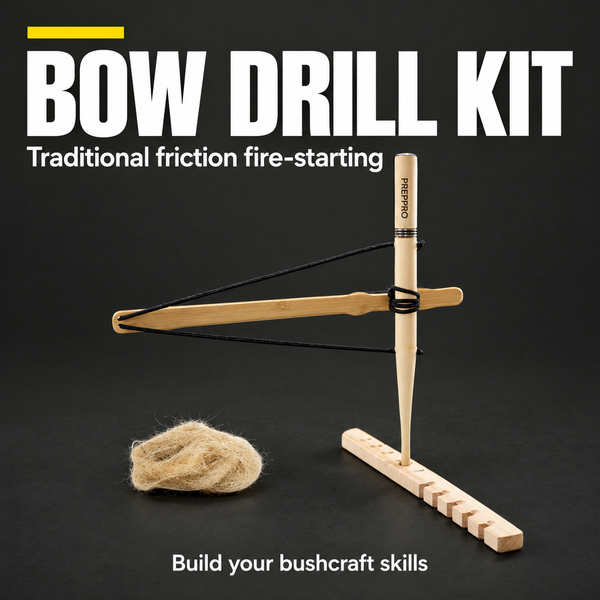 Bow Drill Fire Starter Kit – Traditional Fire‑Making Tool | PrepPro