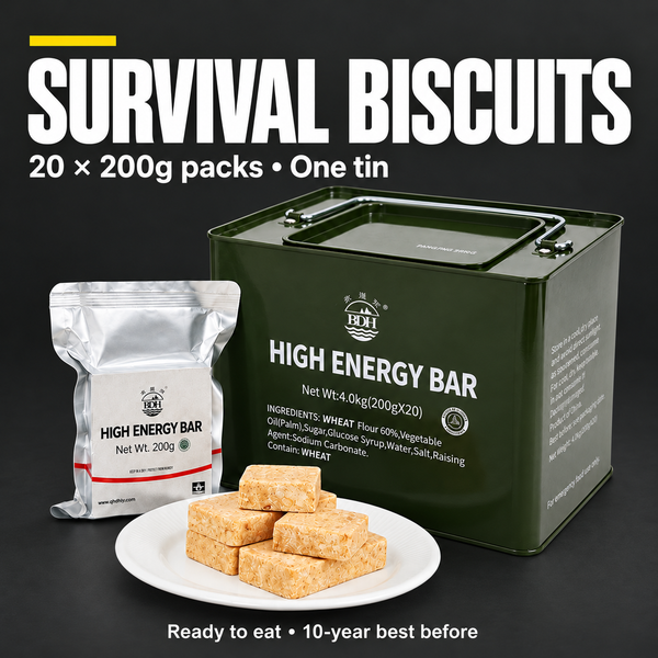 High-Energy Survival Biscuits – 4.1kg Tin | 10-Day Emergency Food Supply | long Shelf Life