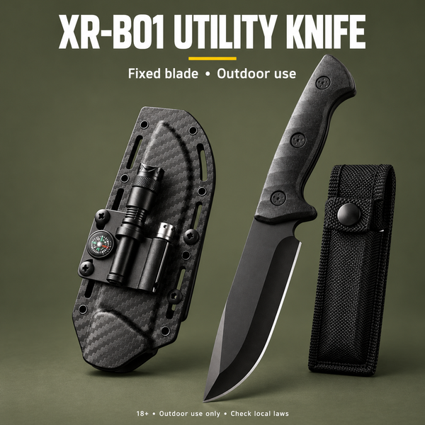 XR‑B01 Portable D2 Stainless Utility Knife – Outdoor Use | PrepPro