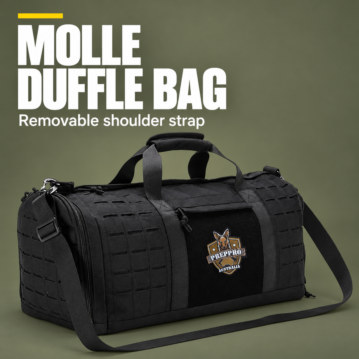 MOLLE DUFFLE BAG — Removable shoulder strap