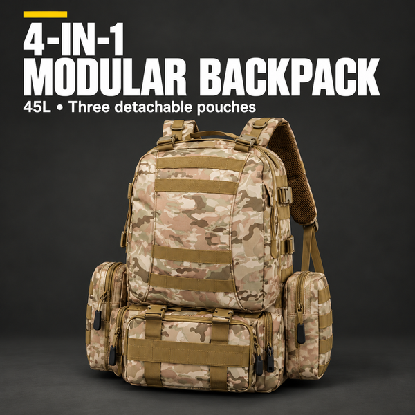 4‑in‑1 Modular Backpack – Adaptable Field Pack | PrepPro