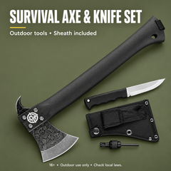 Survival Axe & Knife Set – Multi‑Purpose Outdoor Tools — product overview