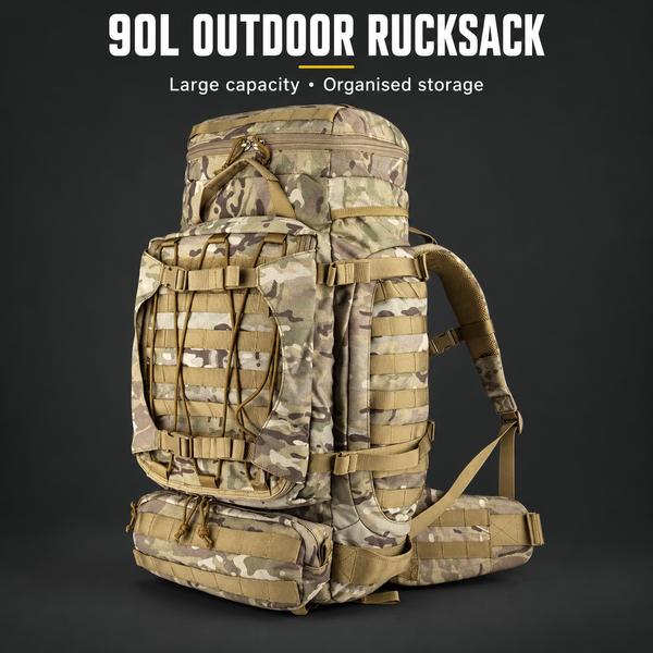 90L Military Style Rucksack – Heavy‑Duty Outdoor Pack | PrepPro