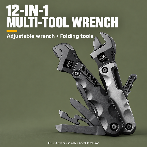 12‑in‑1 Multi‑Tool Wrench – Heavy‑Duty Utility | PrepPro