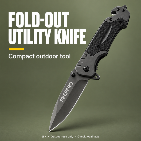 Fold‑Out Utility Knife – Durable Outdoor Task Knife | PrepPro