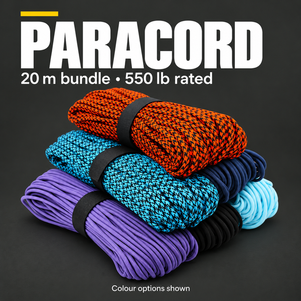 550lb Paracord 20m Bundle – Heavy‑Duty Cord | PrepPro
