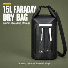 15L Faraday dry bag with shoulder strap