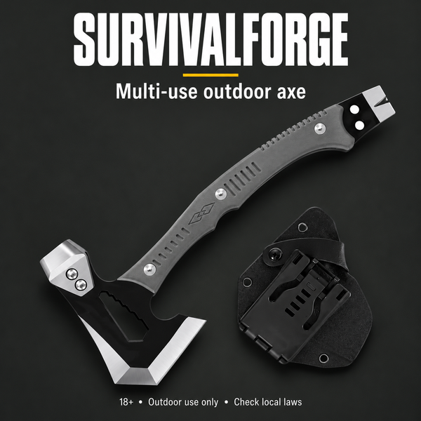 SurvivalForge Multi‑Use Tactical Axe