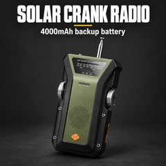 Solar Crank Radio – 4000mAh Power Bank & Emergency lighting