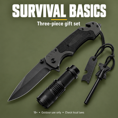 PrepPro Survival Basics Gift Set – 3‑Piece Readiness Kit — square olive/charcoal product image