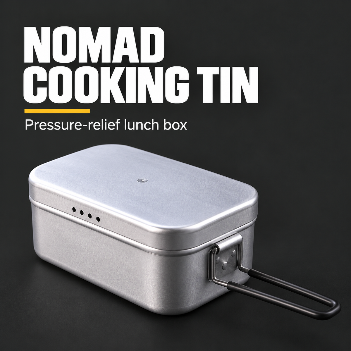 Nomad Pressure‑Relief Lunch Box – Outdoor Cooking Tin