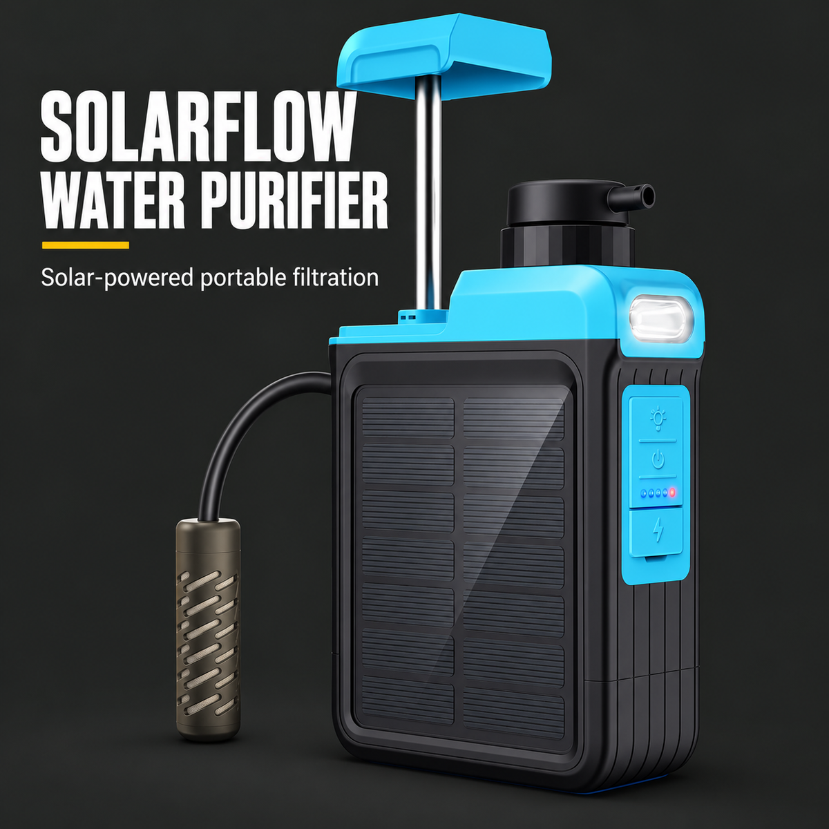 SolarFlow Portable Solar-Powered Water Purification System