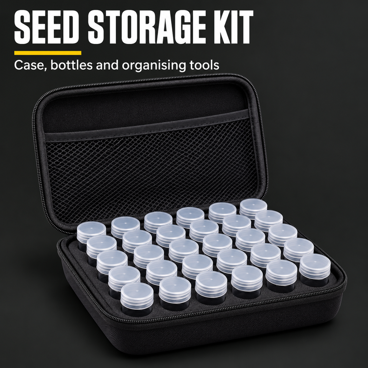 Seed Storage Kit with Case, Labels & Tools