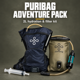 Puribag Adventure Pack Hydration Backpack with 2L Water Bladder & Filter Kit