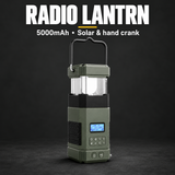 Hand Crank Emergency Radio Lantern – Solar Rechargeable 5000mAh Camping Light & Bluetooth Speaker