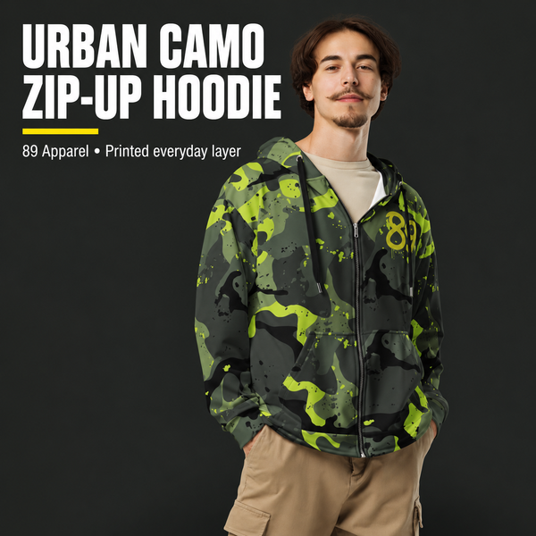 89 Apparel - Urban Camo - Zip Up Hoodie