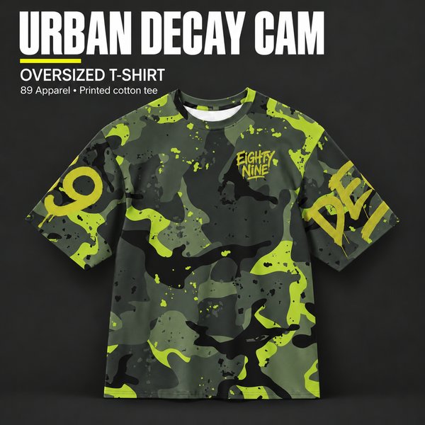 89 Apparel - Urban Decay Cam Oversized cotton t-shirt