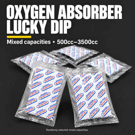 CLEARANCE LUCKY DIP – FoodShield™ Oxygen Absorbers | Mixed 500cc–3500cc
