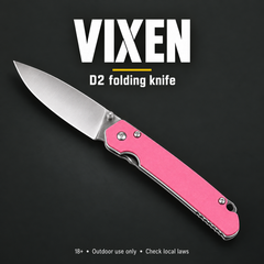 Vixen D2 Folding Knife - Premium Utility & Outdoor Folding Knife — square olive/charcoal product image