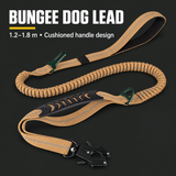 Tactical Dog Leash Heavy Duty, 1.2–1.8 m Shock Absorbing Bungee Lead — charcoal product hero
