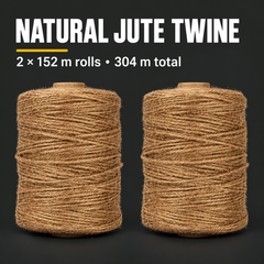 Natural Jute Twine - 2 x 152m Rolls (304m Total) — charcoal product hero