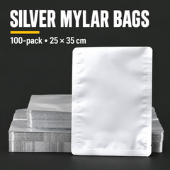 Aluminum Foil Mylar Food Vacuum Seal Bags - 25 x 35cm (100 Pack) — charcoal product hero
