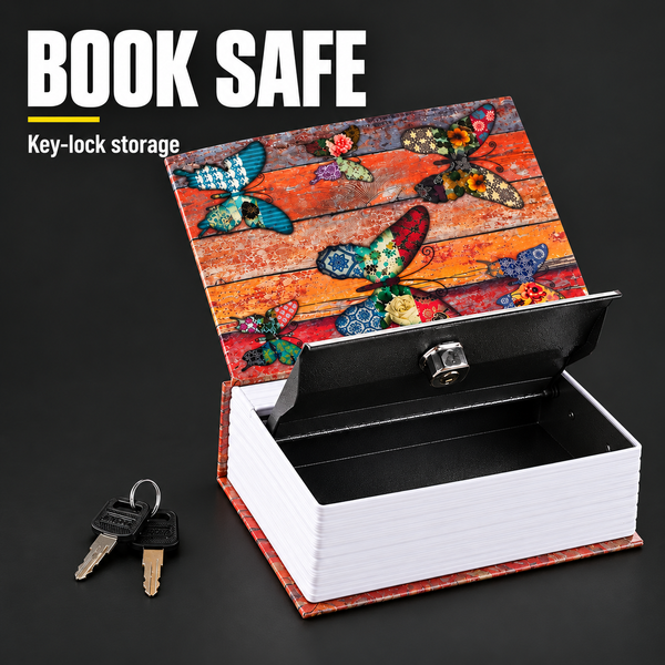Hidden Book Safe with Key Lock – Discreet Storage for Cash, Jewellery & Valuables