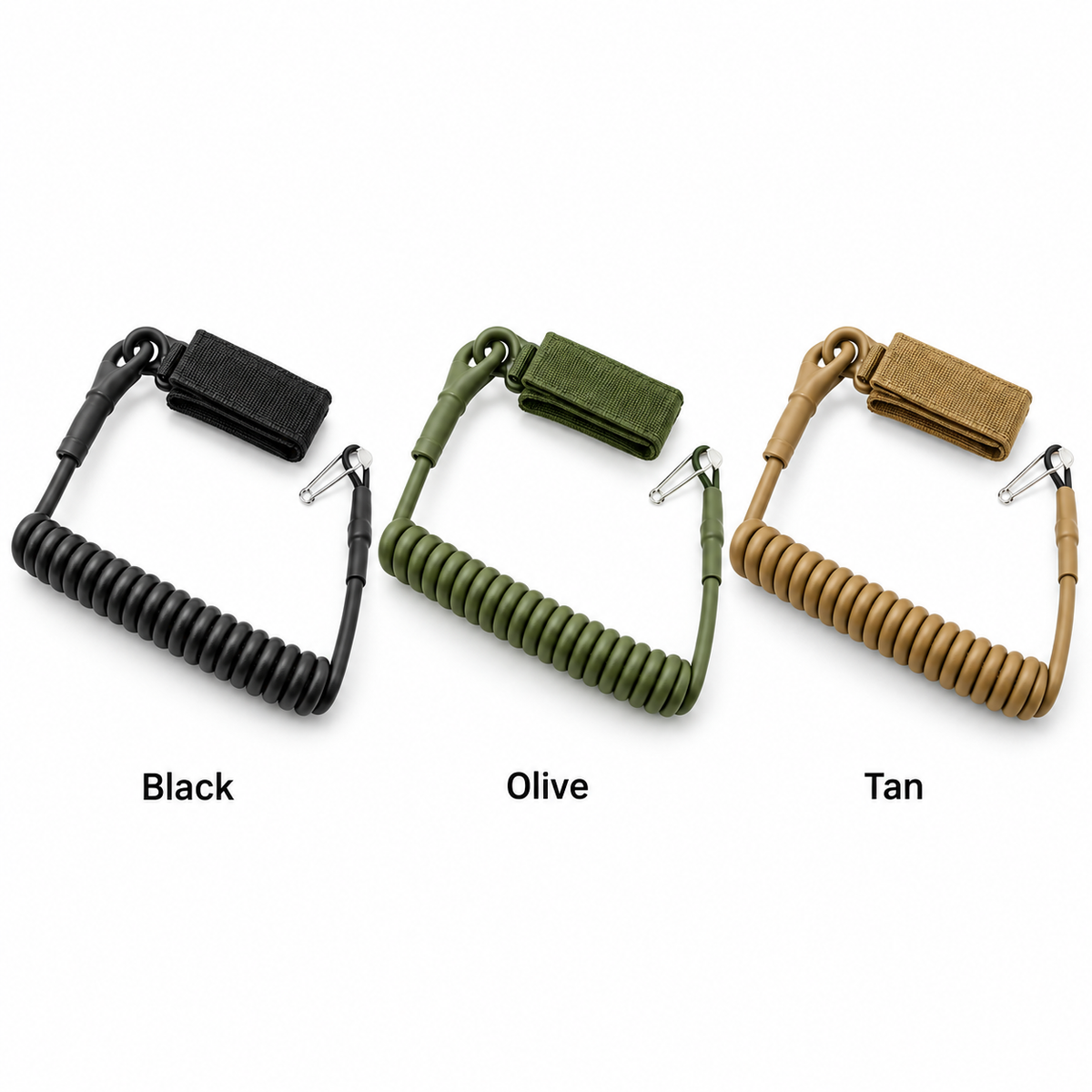 Black olive and tan gear lanyard colour options