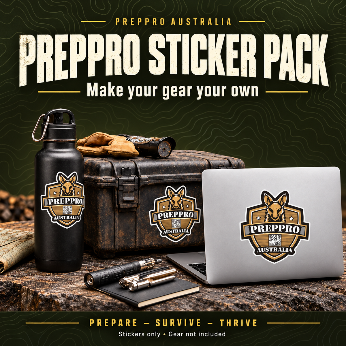 PrepPro Australia Sticker Pack – Rugged & Iconic