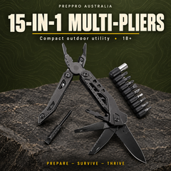 15‑in‑1 Multi‑Pliers – Outdoor Utility Tool | PrepPro