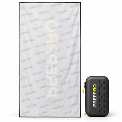 PrepPro Microfibre Adventure Towel reverse side with carry case