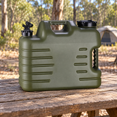 18L Portable Water Jerry Can in a woodland campsite