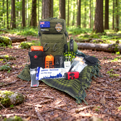 PrepPro Basecamp Survival Contents Pack – Build Your Own Kit – complete product in square layout
