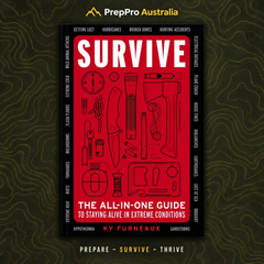 Survive: Guide to Staying Alive in Extreme Conditions Book – complete product in square layout
