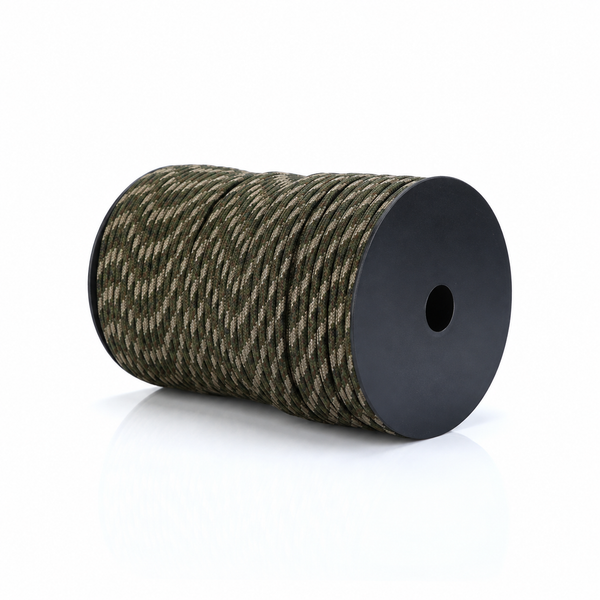 100m 550 Type III Paracord Rope - Forest Camouflage