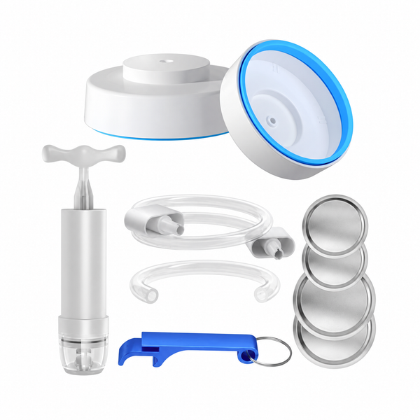 Food Storage Jar Sealing Machine - Manual Air Pump - White