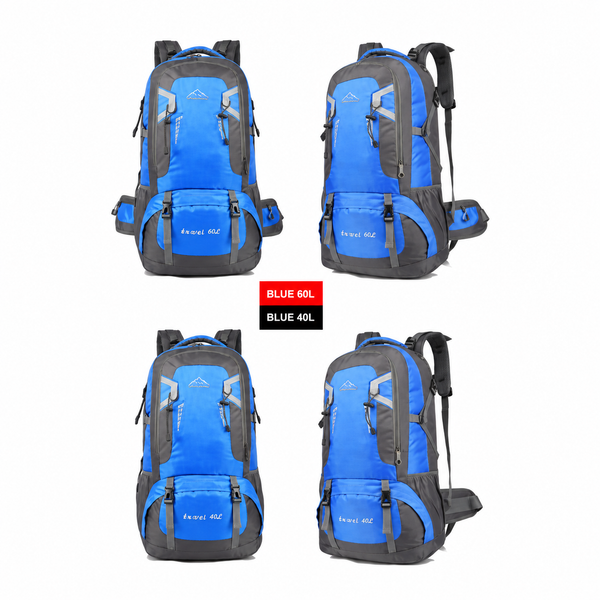 40L Waterproof Outdoor Hiking Backpack Camping Outdoor Trekking Bag(Blue)